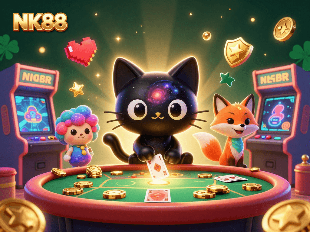 Engage in dynamic gameplay at NK88’s cosmic casino with colorful gaming elements.
