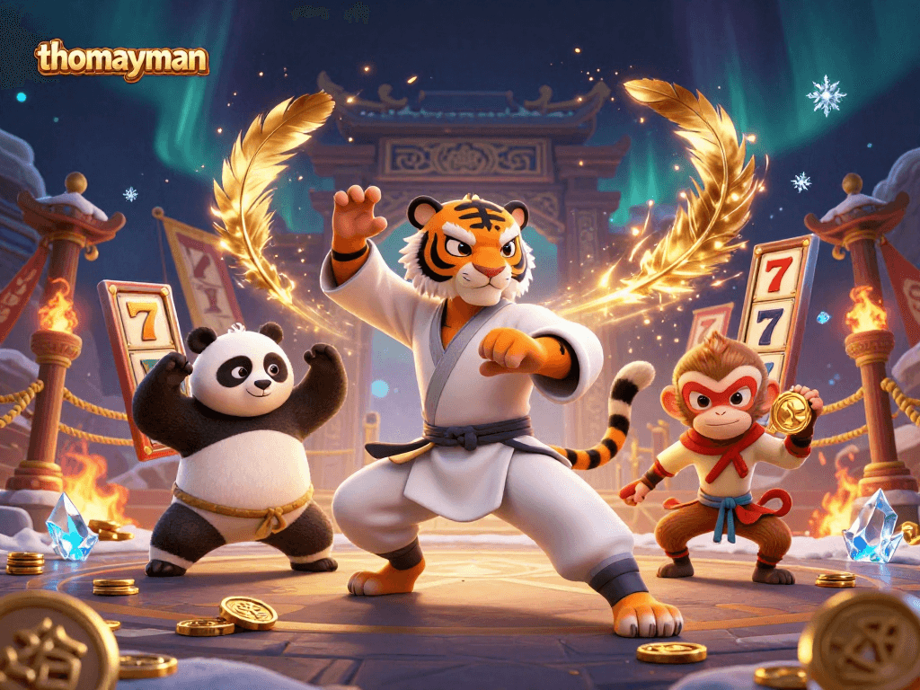 Experience thrilling gameplay with thomayman as a 3D kung fu tiger and friends embrace the fun!