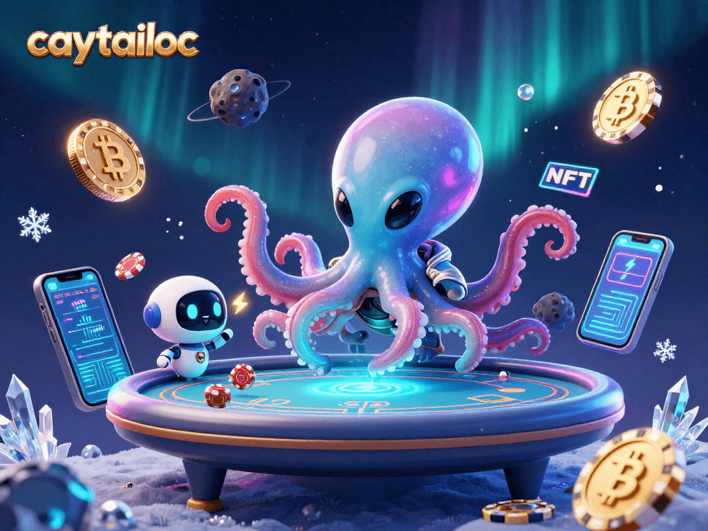 Join the exciting operation of caytailoc as a vibrant alien octopus and robot enhance digital gaming.
