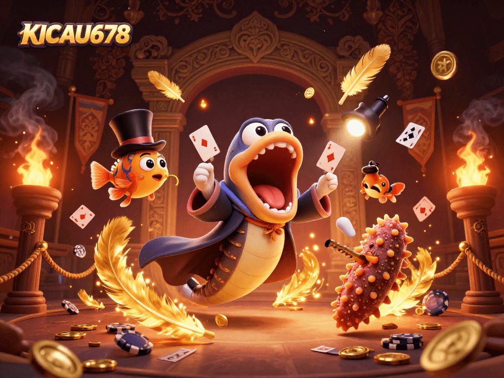 KICAU678 entertains players with a magical casino experience featuring a deep-sea eel and more.