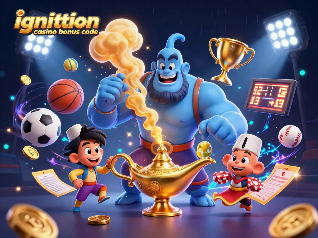 Win big with the ignition casino bonus code in an exciting casino scene filled with vibrant elements.