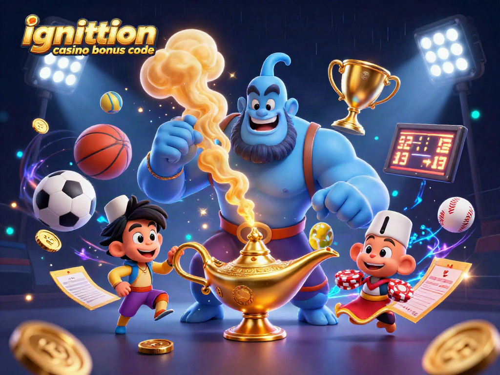 Win big with the ignition casino bonus code in an exciting casino scene filled with vibrant elements.
