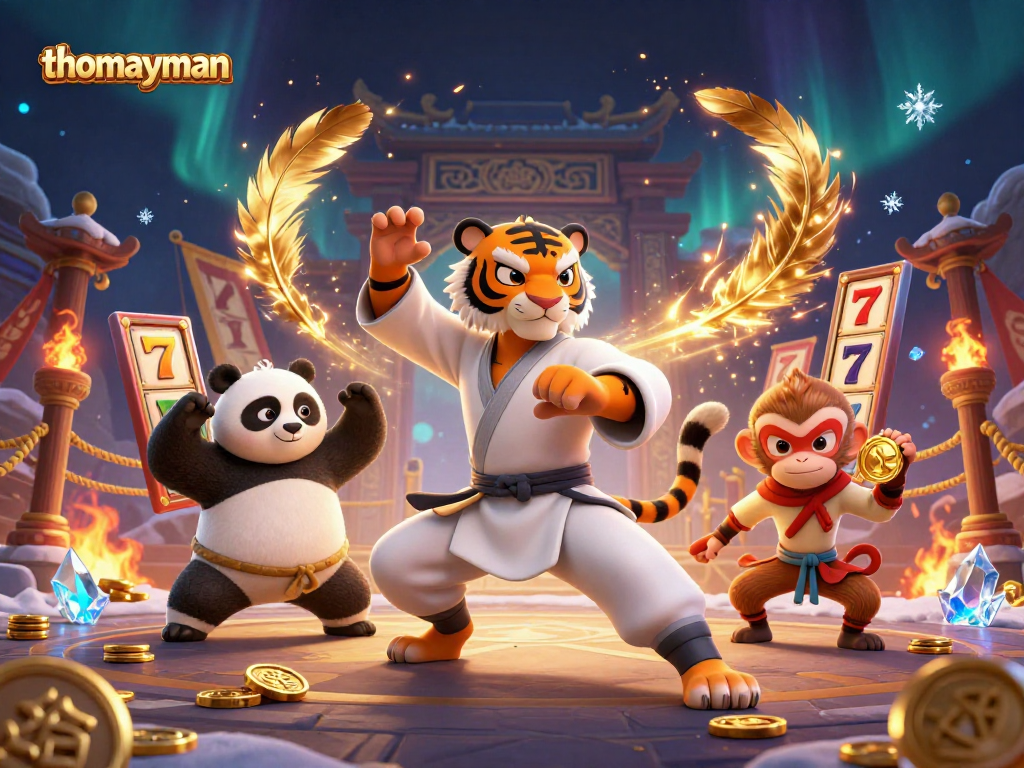 Experience thrilling gameplay with thomayman as a 3D kung fu tiger and friends embrace the fun!