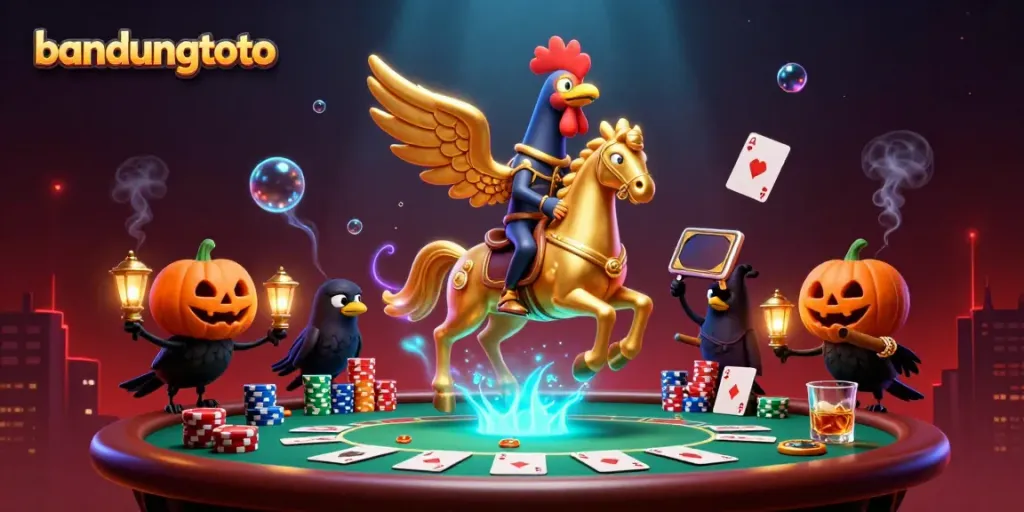 Engage with the thrilling world of Bandungtoto's casino adventures featuring vibrant characters and vivid game elements.