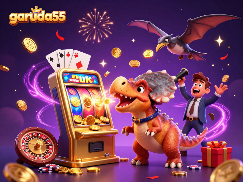 Garuda55 menikmati jackpot dari mesin slot dengan koin yang terbang dan manajer kasino panik.