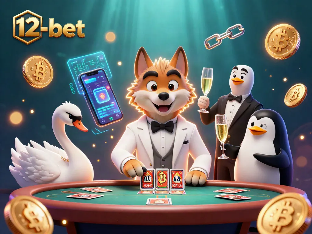 Experience high-stakes gaming at 12-bet with lively characters and vibrant casino elements.