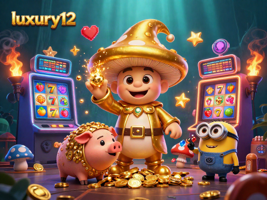 Spin the reels of luxury12's golden casino slots in magical, immersive 3D art.