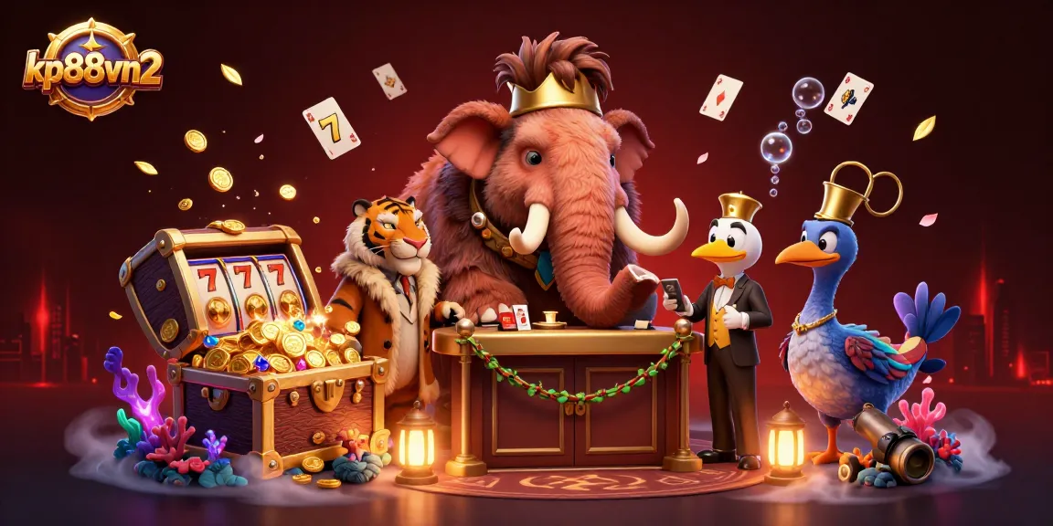 Experience thrilling excitement with kp88vn2 at a vibrant 3D cartoon casino featuring dynamic characters and game elements.