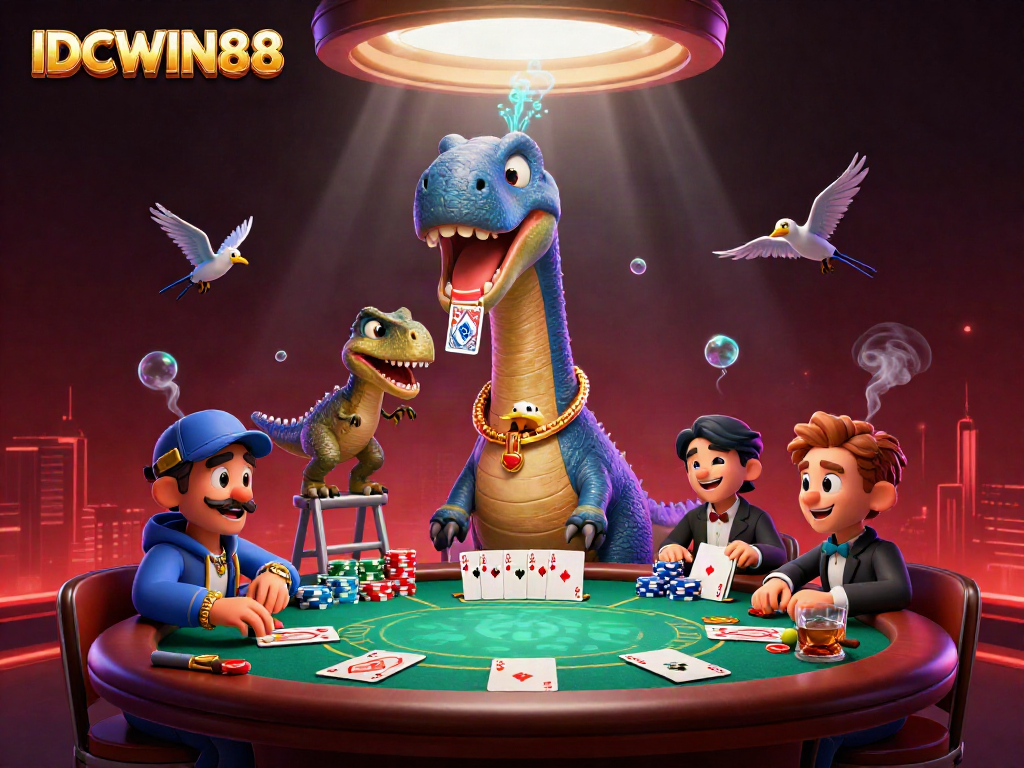 Experience thrilling gameplay at IDCWIN88 with vibrant 3D casino elements and dynamic characters.