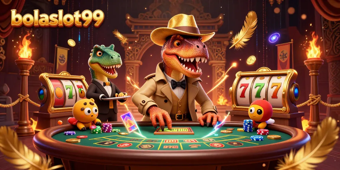 Experience thrilling action with bolaslot99 as colorful characters take on blackjack in a vibrant casino environment.