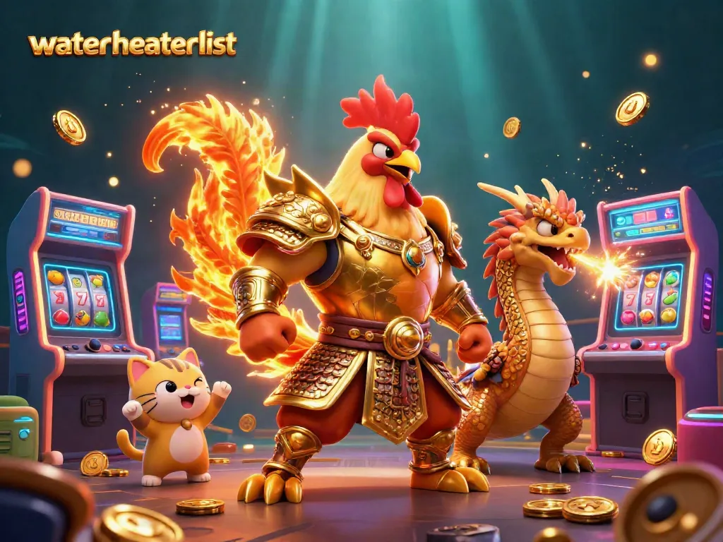 Experience thrilling gameplay with waterheaterlist in this dynamic 3D casino scene featuring vibrant characters and games.