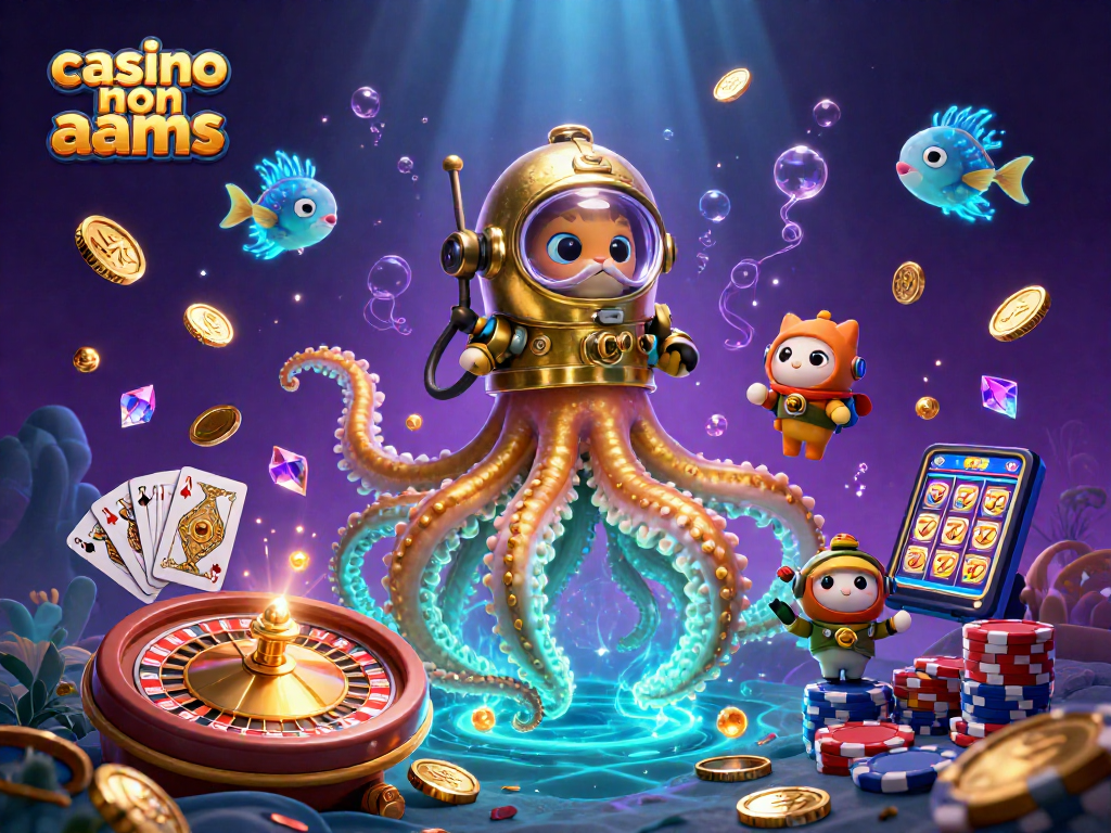Gioca nei casino non AAMS e scopri tesori nel mare con un kraken e un gatto subacqueo.