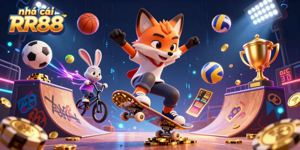 Experience the thrill at nhà cái RR88 with vibrant casino elements and dynamic gaming action.