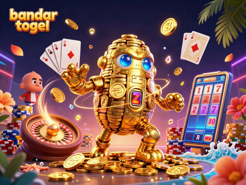 Engage with bandar togel through an exciting 3D casino scene filled with rich gaming elements.
