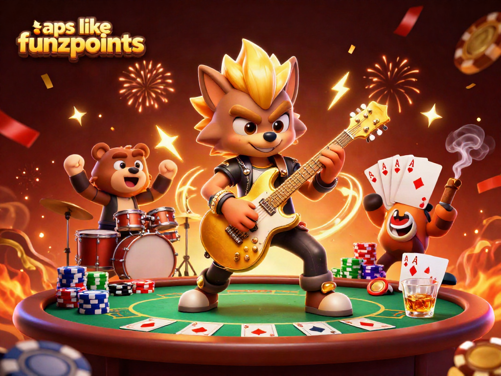 Engage with fun games like apps like funzpoints and enjoy exciting casino experiences with Gold Coins.