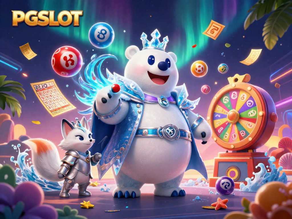 Experience thrilling PGSLOT action with our vibrant slot-themed digital illustration.