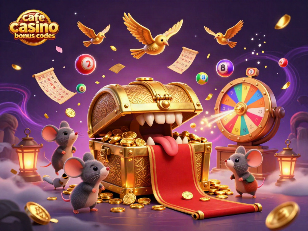 Experience the excitement of cafe casino bonus codes with a vibrant treasure scene full of rich rewards.