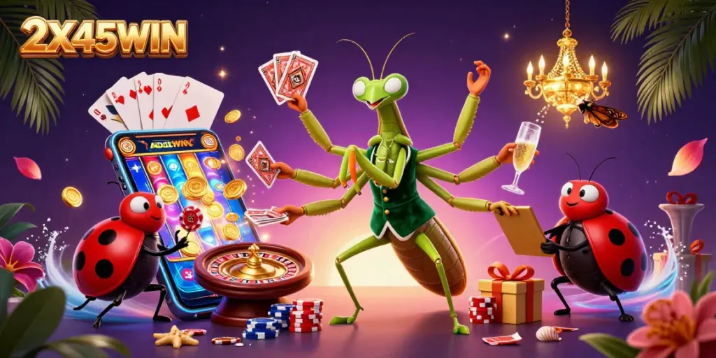 Permainan mengasyikan di 2X45WIN dengan karakter imut di dunia kasino, menang besar menanti!