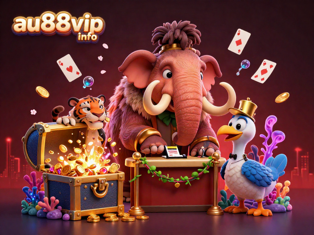 Engage in thrilling gambling at au88vip info, featuring vibrant characters and underwater treasures.