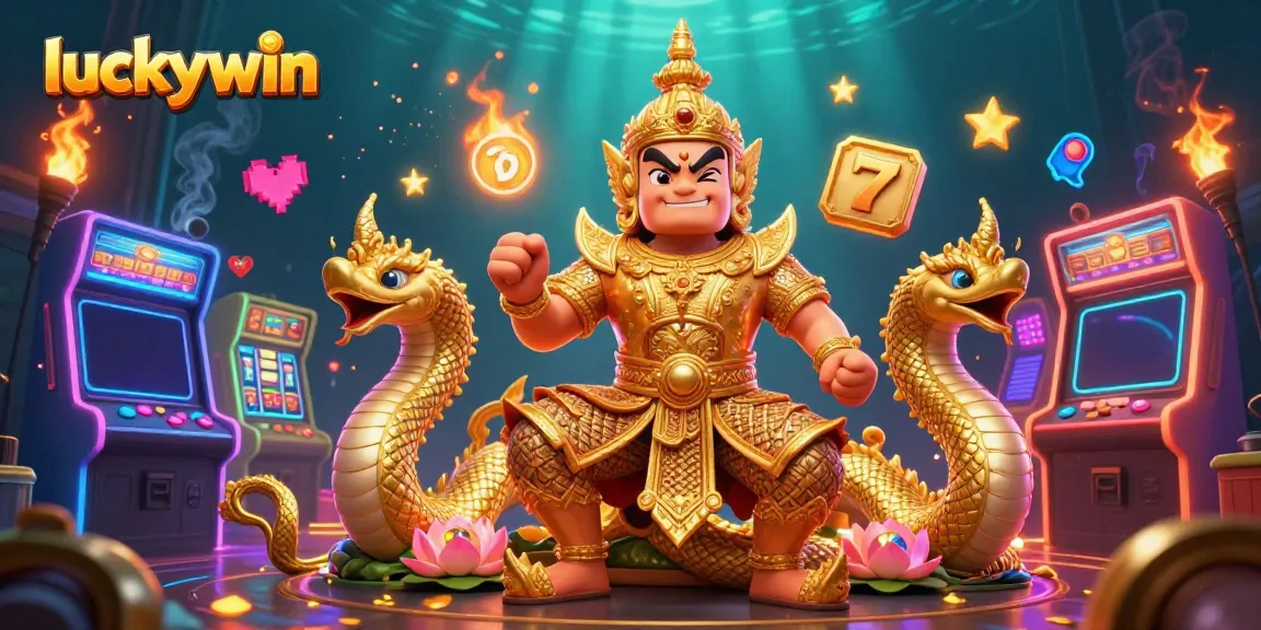 Experience thrilling action at luckywin with vibrant 3D characters and dynamic slot elements.