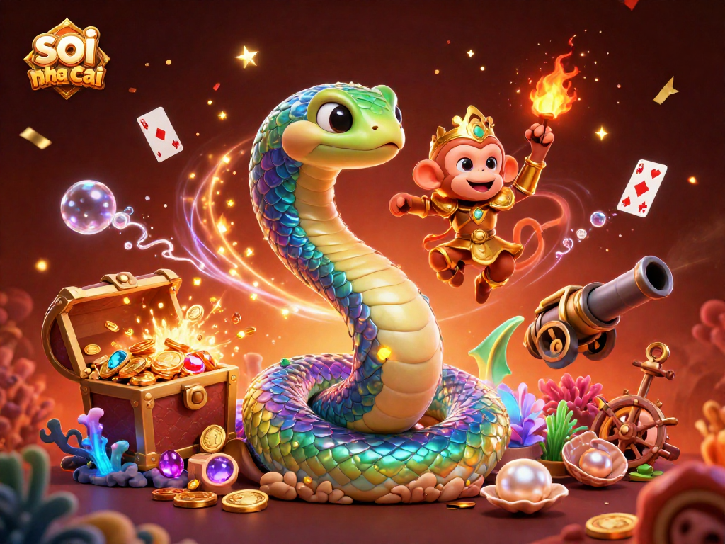 Bet on soi keo nha cai with vibrant casino characters and dynamic treasure elements.