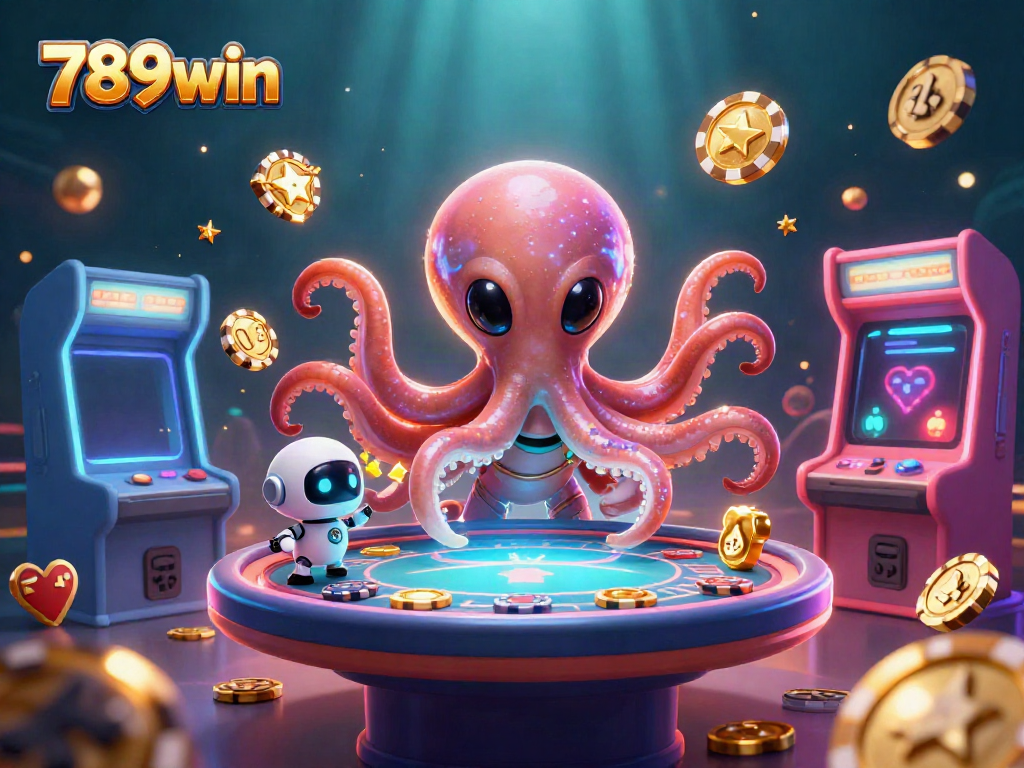 Experience thrilling gameplay at 789win with an exciting alien-themed casino scene featuring interactive poker elements.