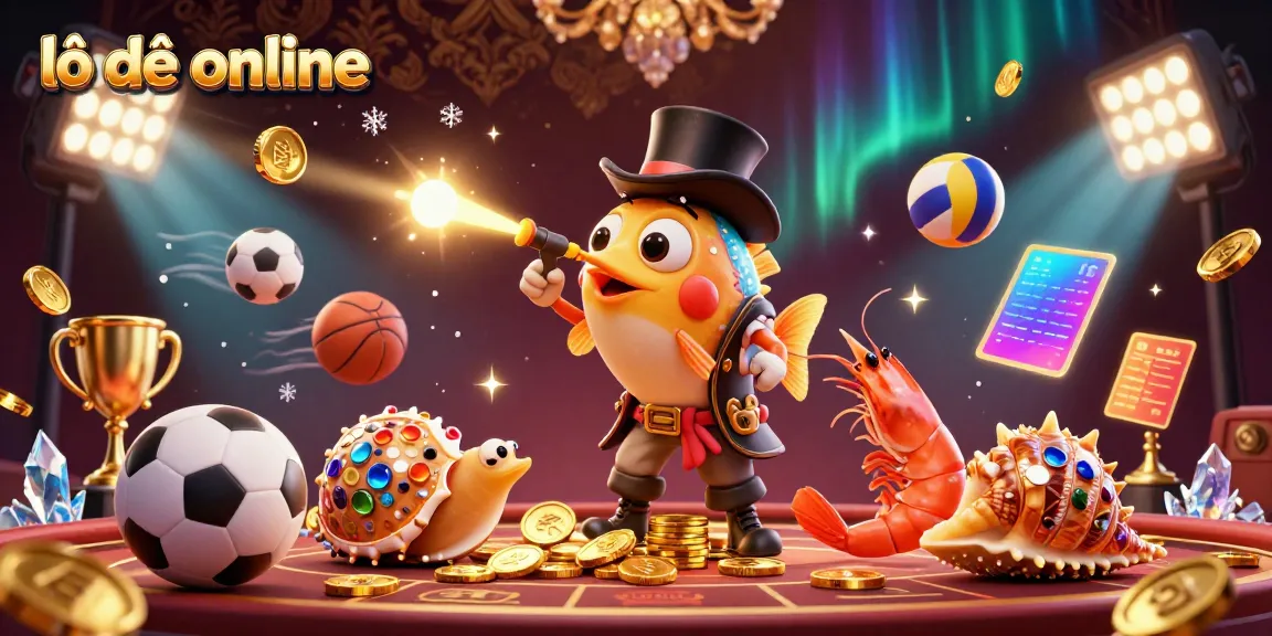 Engage in thrilling lô đề online with vibrant 3D casino elements and characters in action, evoking a dynamic gaming atmosphere.