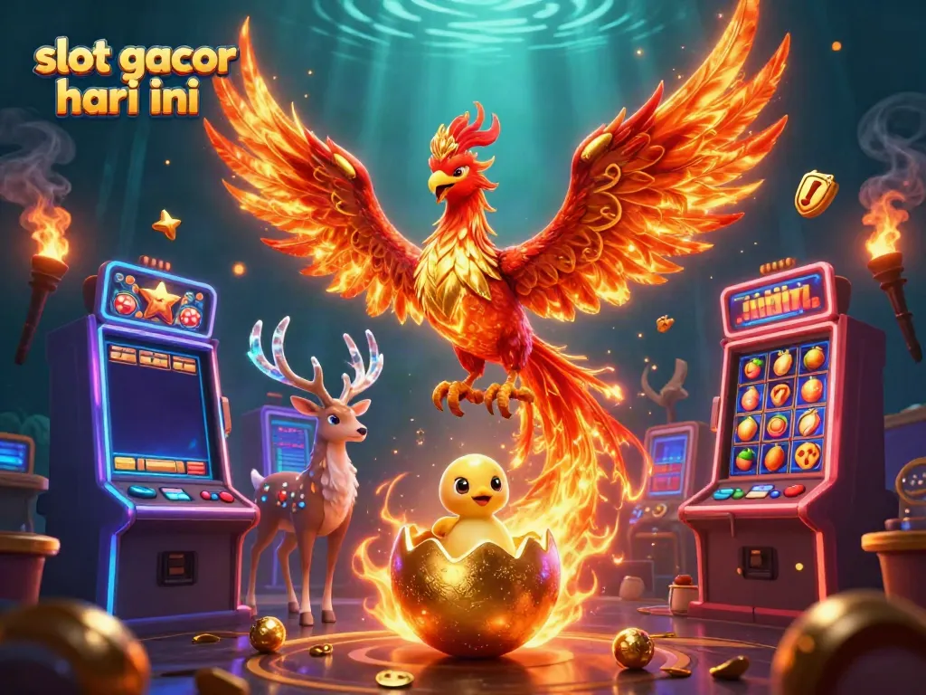 Permainan slot gacor hari ini menampilkan karakter api dan elemen jackpot yang menggembirakan.