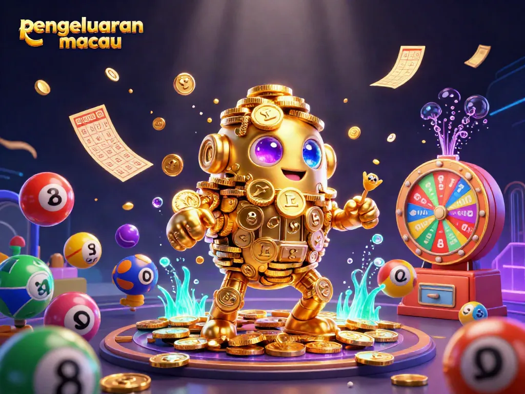 Engage with pengeluaran macau outcomes through real-time lotto and jackpot action in a dynamic colorful scene.