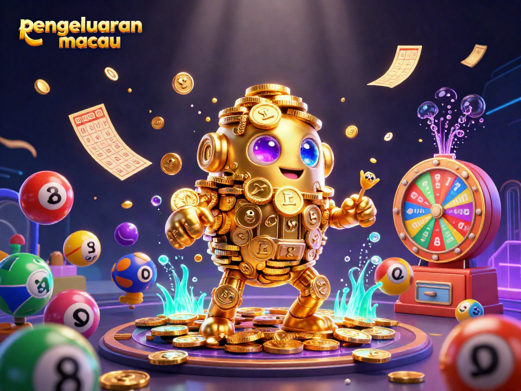 Engage with pengeluaran macau outcomes through real-time lotto and jackpot action in a dynamic colorful scene.