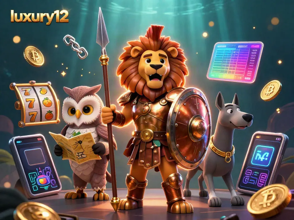 Experience the luxury12 digital casino adventure with a Spartan lion and strategic owl