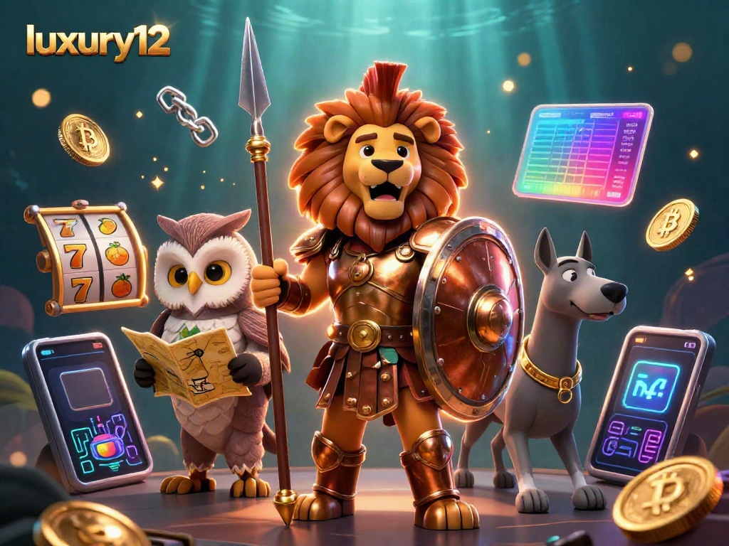 Experience the luxury12 digital casino adventure with a Spartan lion and strategic owl