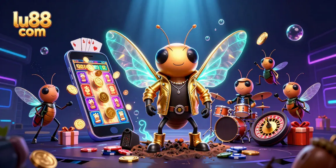 Experience excitement at lu88 com with an electrifying 3D casino scene showcasing dynamic game elements.