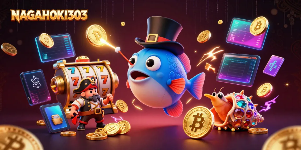 Menggoda pemain dengan tema kasino NAGAHOKI303, ikan pemancing 3D dan koin emas.