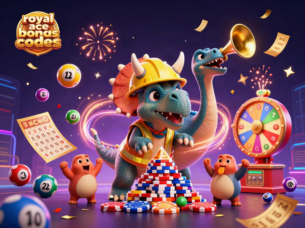 Engage with royal ace bonus codes featuring vibrant celebrations in a dynamic 3D casino scene.