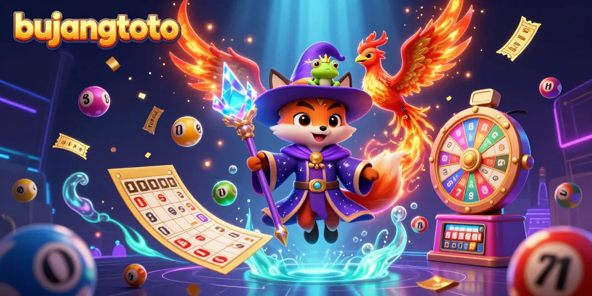 Bujangtoto's enchanting wizard fox and phoenix herald an exciting lottery experience, bursting with vibrant elements.