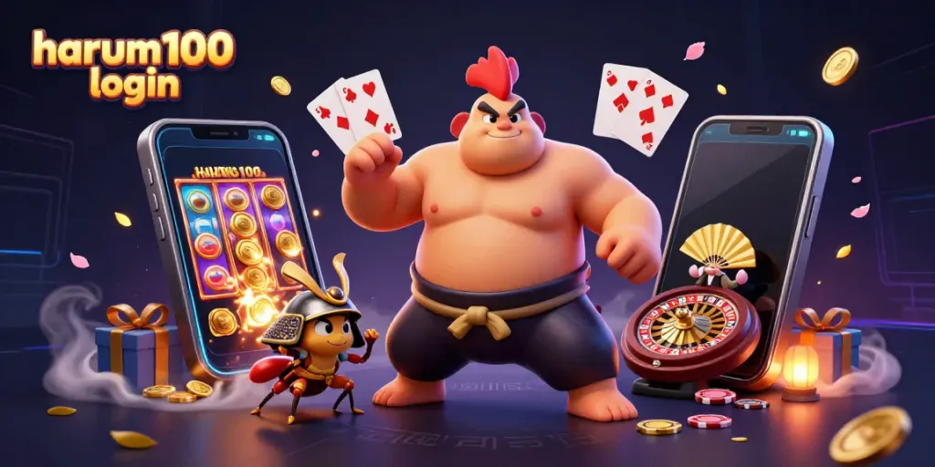 Melakukan login di HARUM100 untuk peluang menang besar dengan slot gacor mudah maxwin.