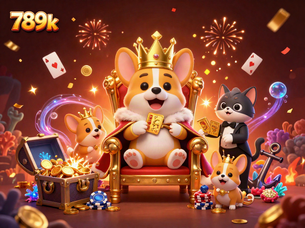 Experience the excitement of 789k with vibrant casino elements and animated characters.