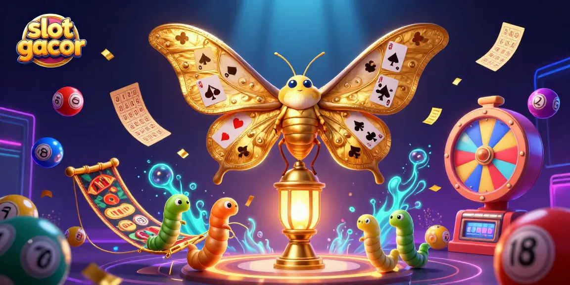 Menangkan slot gacor dengan ilustrasi kolaborasi si rama-rama dan bola lotere berwarna!