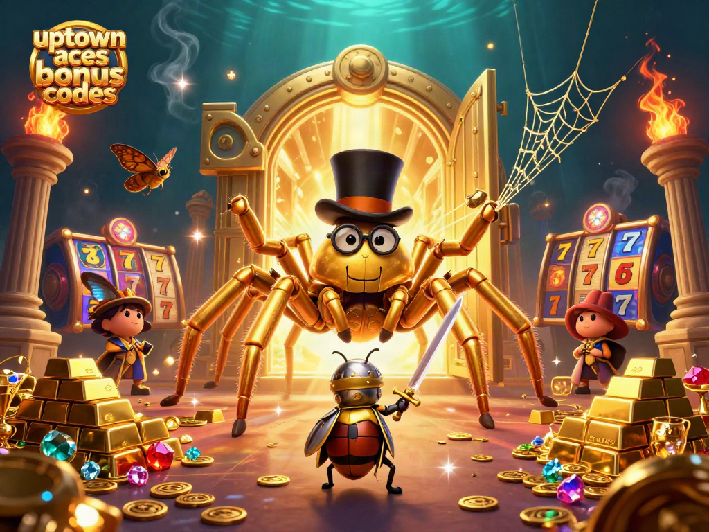 Engage with uptown aces bonus codes while enjoying a vibrant 3D casino illustration.