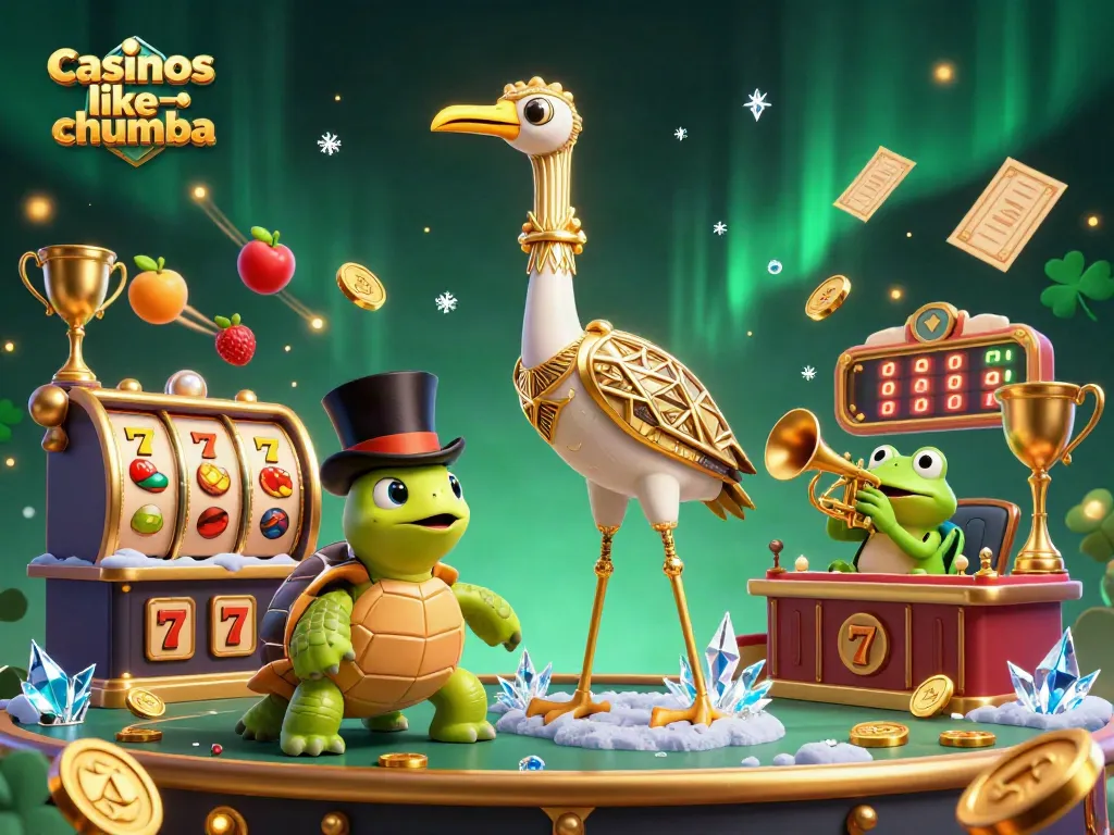 Experience top-rated casinos like Chumba featuring slot reels and vibrant casino characters.