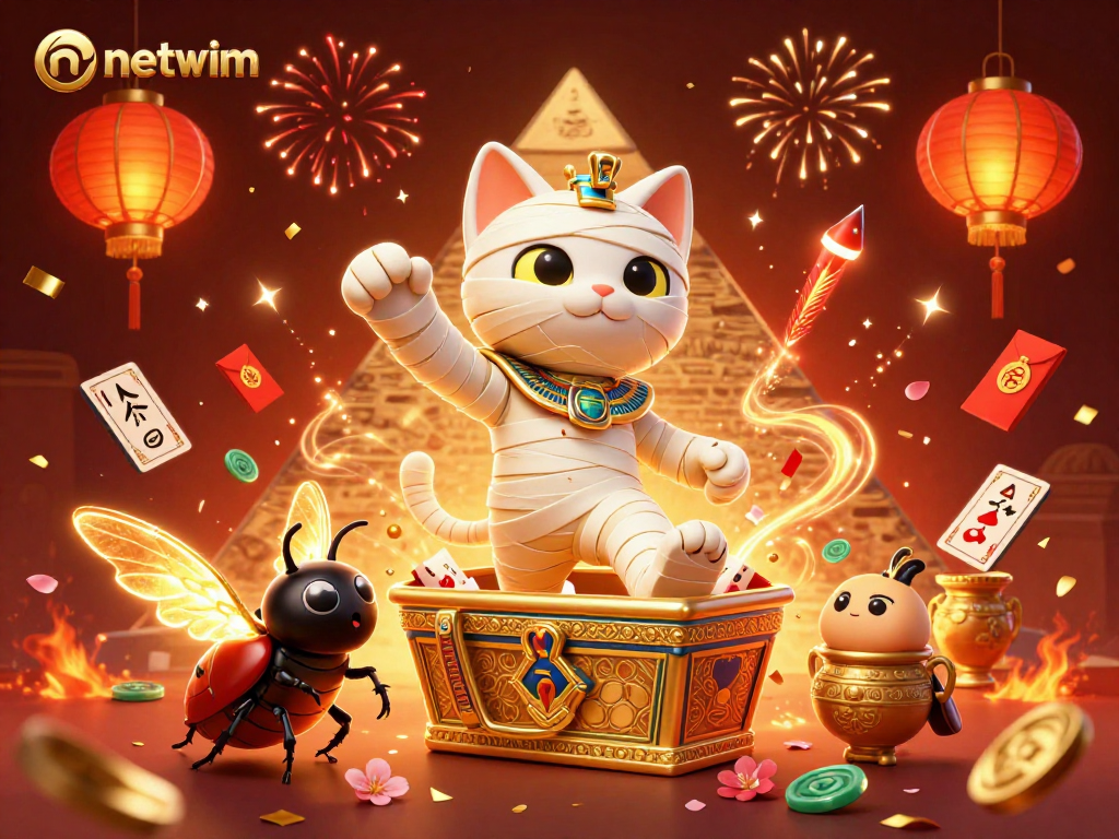 Experience thrilling gaming at netwim with captivating Egyptian themes and dynamic casino elements.