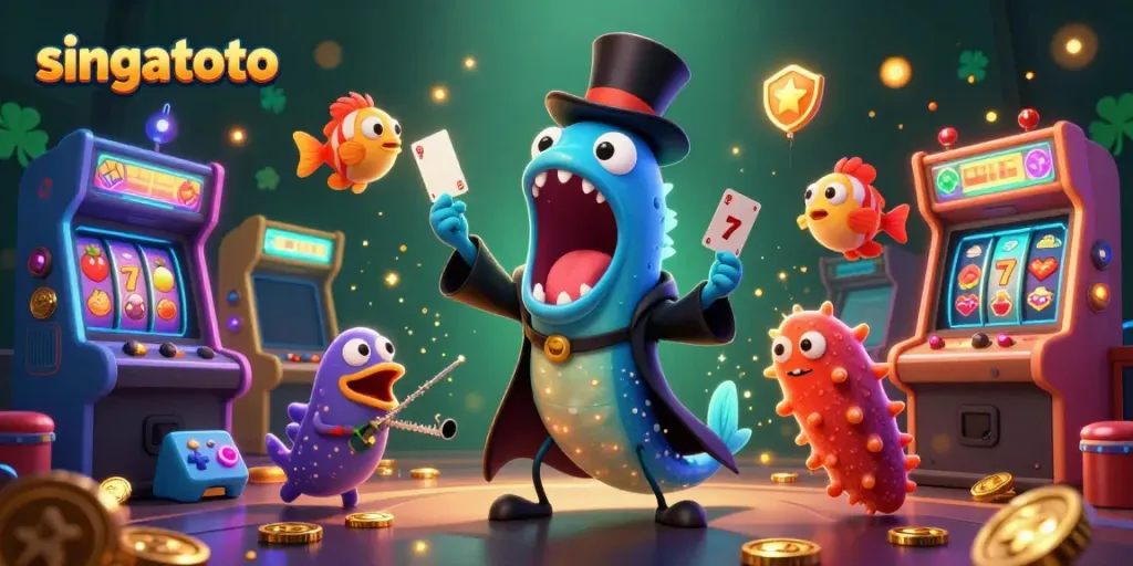Experience thrilling wins with singatoto's vibrant casino magic in an exceptional 3D illustration.