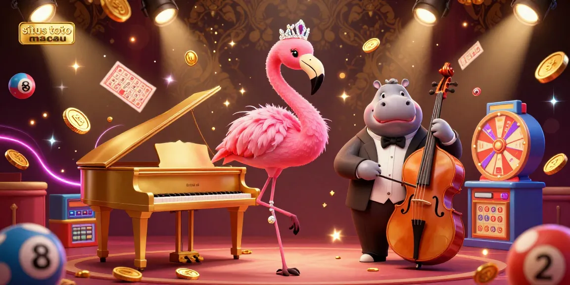 Menangani permainan di situs toto macau dengan suasana menarik dari penyanyi flamingo dan pemain hippo.